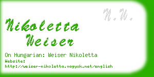 nikoletta weiser business card